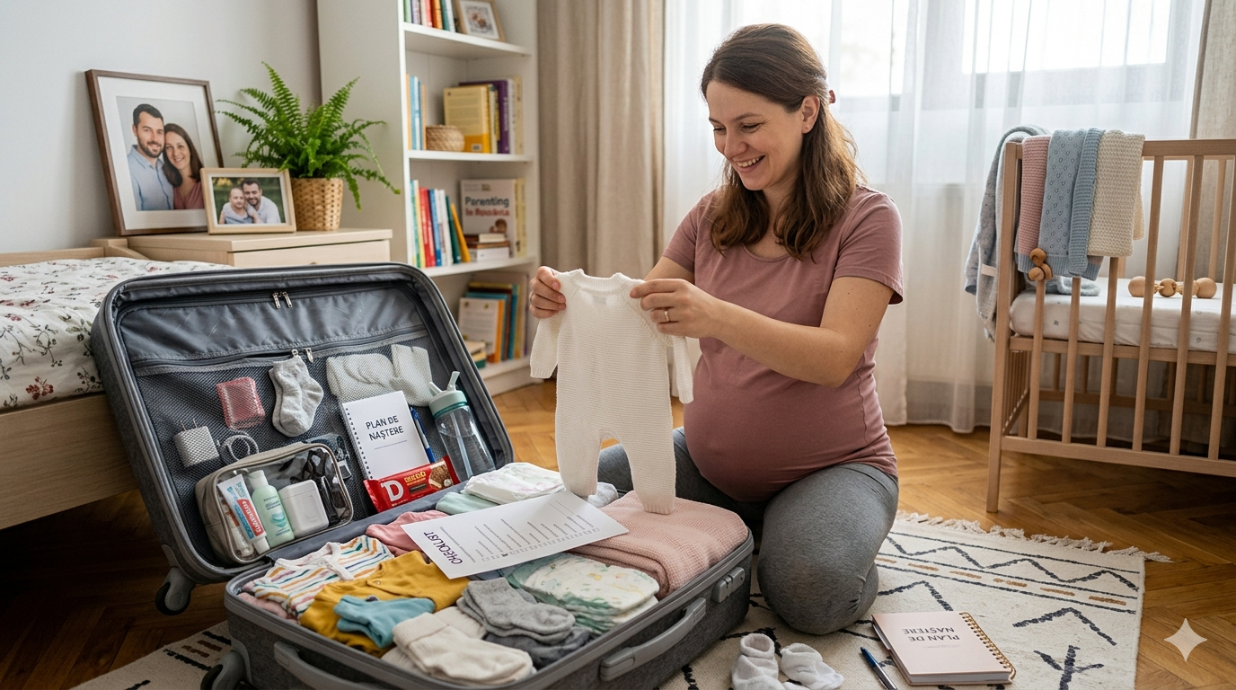 Bagajul de maternitate și pregătirea pentru naștere – ce să pui în valiză și ce să știi despre nașterea naturală vs. cezariană